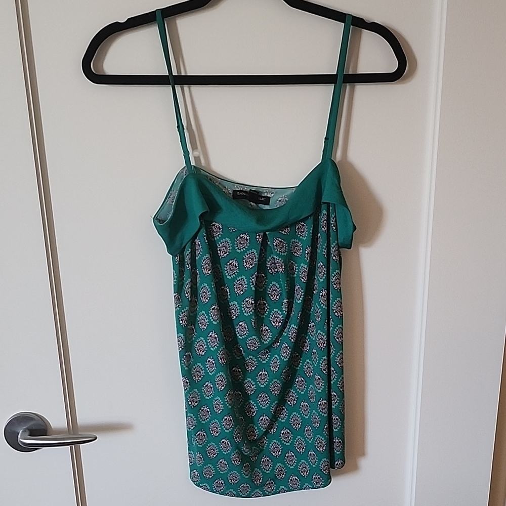 Banana Republic Teal and Pink Floral Camisole